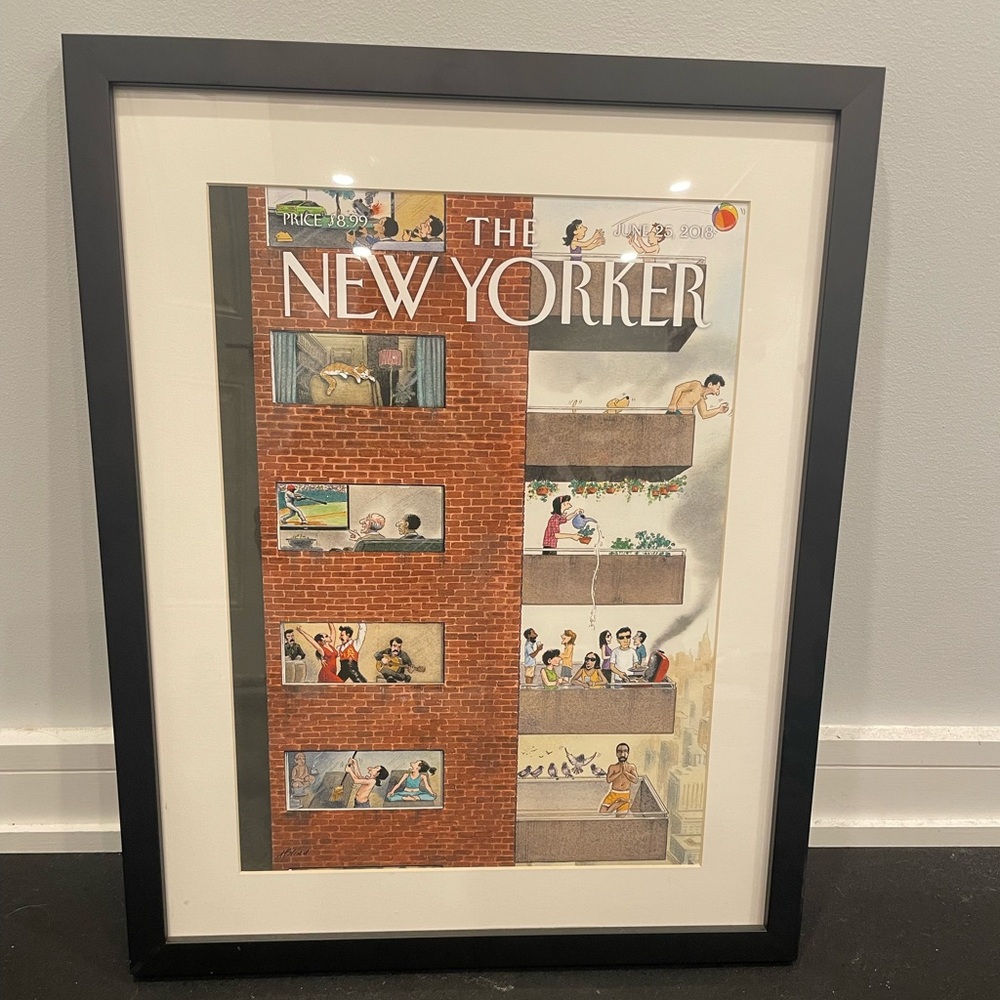 The New Yorker Framed Cover Art - Multi-Color Illustration